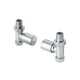 Cut out product image of the Terma Cylindrical Chrome Straight Radiator Valves